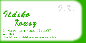 ildiko kousz business card